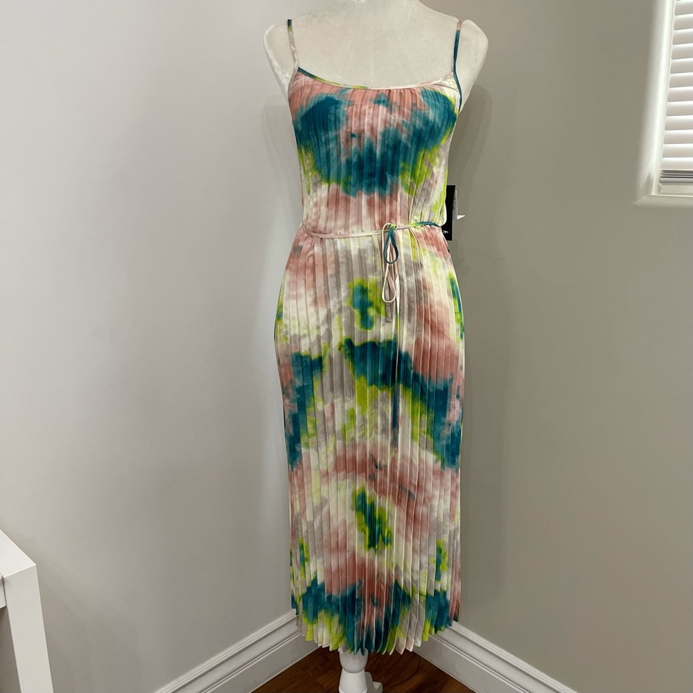 Free Press Tie Dye Pleated Dress